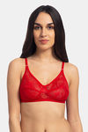 Komli Single Layered Non-Wired Full Coverage Sag Lift Bra - Red — thumbnail 1