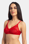 Komli Single Layered Non-Wired Full Coverage Sag Lift Bra - Red — thumbnail 3