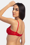 Komli Single Layered Non-Wired Full Coverage Sag Lift Bra - Red — thumbnail 4