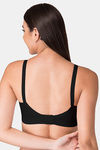 Komli Single Layered Non-Wired Full Coverage Minimiser Bra - Black — thumbnail 2