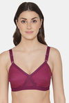 Komli Single Layered Non-Wired Full Coverage Minimiser Bra - Magenta — thumbnail 1