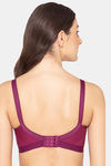 Komli Single Layered Non-Wired Full Coverage Minimiser Bra - Magenta — thumbnail 2