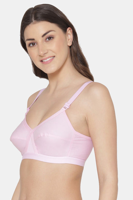 Komli Single Layered Non-Wired Full Coverage Minimiser Bra - Pink — image 3