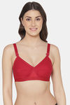 Komli Single Layered Non-Wired Full Coverage Minimiser Bra - Red — thumbnail 1