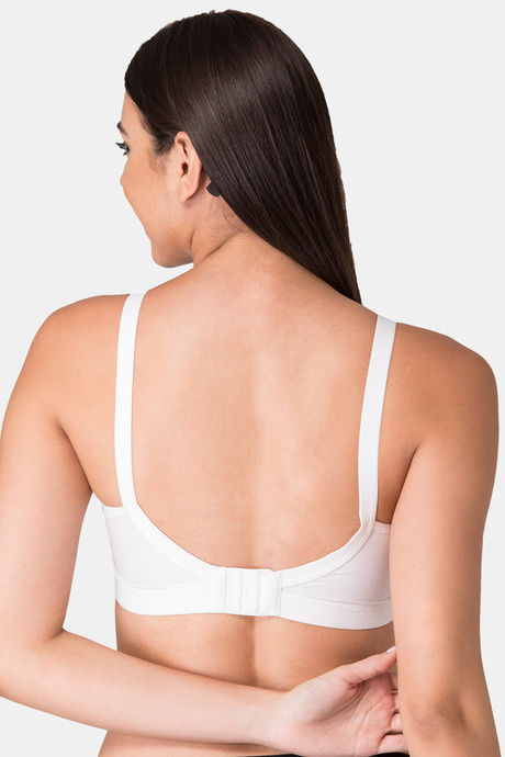 Komli Single Layered Non-Wired Full Coverage Minimiser Bra - White — image 2
