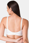 Komli Single Layered Non-Wired Full Coverage Minimiser Bra - White — thumbnail 2