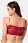 Komli Padded Non-Wired Demi Coverage Tube Bra - Maroon — thumbnail 2