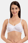 Komli Single Layered Non-Wired Medium Coverage T-Shirt Bra - White — thumbnail 1