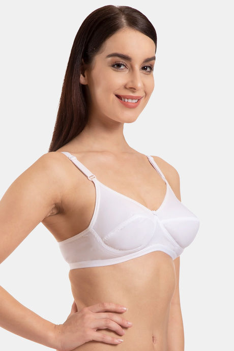 Komli Single Layered Non-Wired Medium Coverage T-Shirt Bra - White — image 3