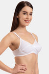Komli Single Layered Non-Wired Medium Coverage T-Shirt Bra - White — thumbnail 3