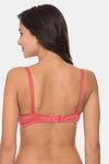 Komli Padded Regular Wired 3/4Th Coverage Super Support Bra - Coral — thumbnail 2