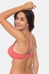 Komli Padded Regular Wired 3/4Th Coverage Super Support Bra - Coral — thumbnail 4