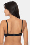 Komli Padded Non-Wired 3/4Th Coverage T-Shirt Bra - Black — thumbnail 2