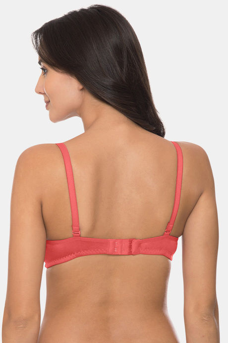 Komli Padded Non-Wired 3/4Th Coverage T-Shirt Bra - Coral — image 2