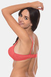 Komli Padded Non-Wired 3/4Th Coverage T-Shirt Bra - Coral — thumbnail 4