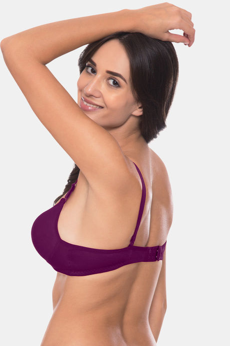 Komli Padded Non-Wired 3/4Th Coverage T-Shirt Bra - Magenta — image 4