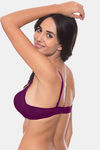 Komli Padded Non-Wired 3/4Th Coverage T-Shirt Bra - Magenta — thumbnail 4