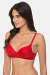 Komli Padded Non-Wired 3/4Th Coverage T-Shirt Bra - Red — thumbnail 5