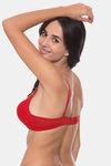 Komli Padded Non-Wired 3/4Th Coverage T-Shirt Bra - Red — thumbnail 6
