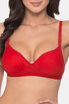 Komli Padded Non-Wired 3/4Th Coverage T-Shirt Bra - Red — thumbnail 8