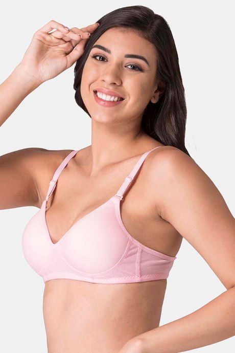 Komli Padded Non-Wired Full Coverage T-Shirt Bra - Baby Pink — image 3