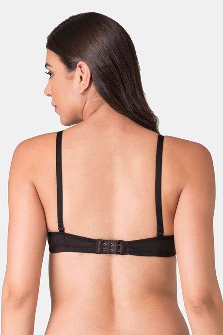 Komli Padded Non-Wired Full Coverage T-Shirt Bra - Black — image 2