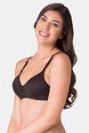 Komli Padded Non-Wired Full Coverage T-Shirt Bra - Black — thumbnail 3