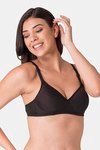 Komli Padded Non-Wired Full Coverage T-Shirt Bra - Black — thumbnail 4