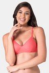 Komli Padded Non-Wired Full Coverage T-Shirt Bra - Coral — thumbnail 4