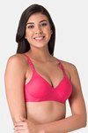 Komli Padded Non-Wired Full Coverage T-Shirt Bra - Dark Pink — thumbnail 3