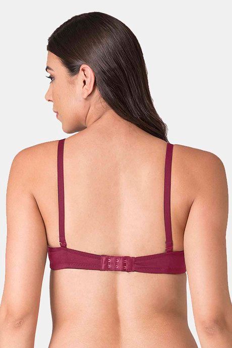 Komli Padded Non-Wired Full Coverage T-Shirt Bra - Magenta — image 2