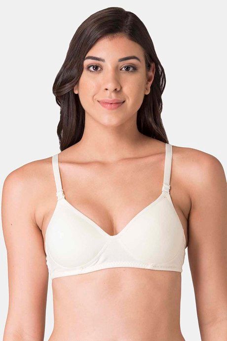 Komli Padded Non-Wired Full Coverage T-Shirt Bra - Off White — image 3