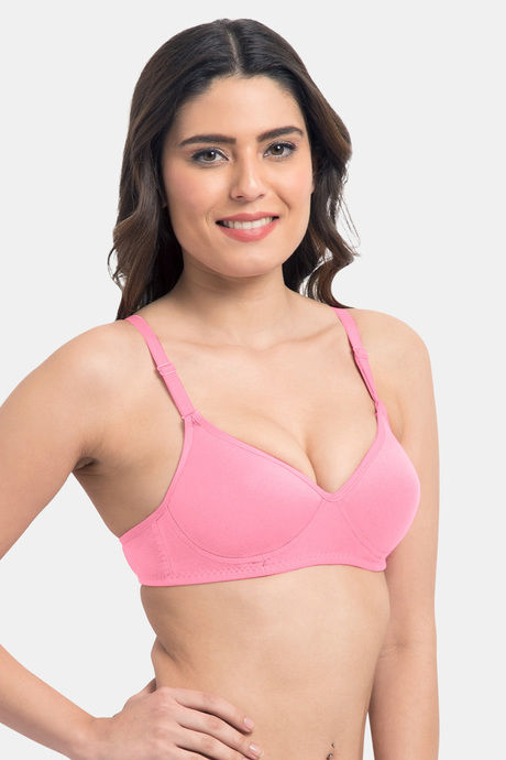Komli Padded Non-Wired Full Coverage T-Shirt Bra - Baby Pink — image 3