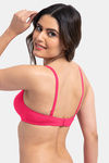 Komli Padded Non-Wired Full Coverage T-Shirt Bra - Dark Pink — thumbnail 4