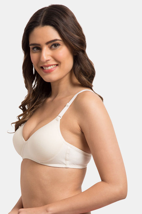 Komli Padded Non-Wired Full Coverage T-Shirt Bra - Off White — image 3