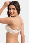 Komli Padded Non-Wired Full Coverage T-Shirt Bra - Off White — thumbnail 4