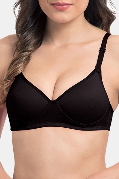 Komli Padded Non-Wired Full Coverage T-Shirt Bra - Black — image 8