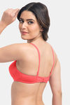 Komli Padded Non-Wired Full Coverage T-Shirt Bra - Coral — thumbnail 6