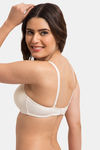 Komli Padded Non-Wired Full Coverage T-Shirt Bra - Off White — thumbnail 3