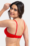Komli Padded Non-Wired Full Coverage T-Shirt Bra - Red — thumbnail 3