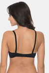 Komli Double Layered Non-Wired Medium Coverage T-Shirt Bra - Black — thumbnail 2