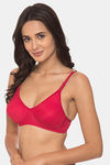 Komli Double Layered Non-Wired Medium Coverage T-Shirt Bra - Dark Pink — thumbnail 3