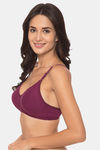 Komli Double Layered Non-Wired Medium Coverage T-Shirt Bra - Magenta — thumbnail 3