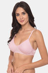 Komli Double Layered Non-Wired Medium Coverage T-Shirt Bra - Pink — thumbnail 3