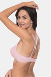 Komli Double Layered Non-Wired Medium Coverage T-Shirt Bra - Pink — thumbnail 4