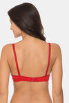 Komli Double Layered Non-Wired Full Coverage T-Shirt Bra - Red — thumbnail 2