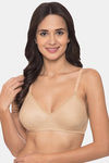 Komli Double Layered Non-Wired Medium Coverage T-Shirt Bra - Skin — thumbnail 1