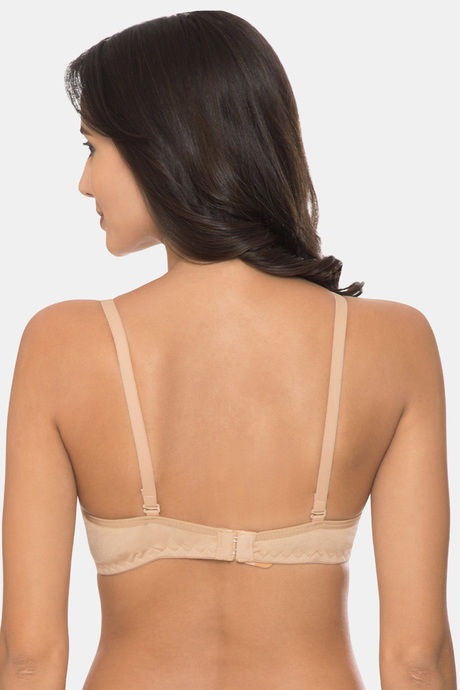 Komli Double Layered Non-Wired Medium Coverage T-Shirt Bra - Skin — image 2