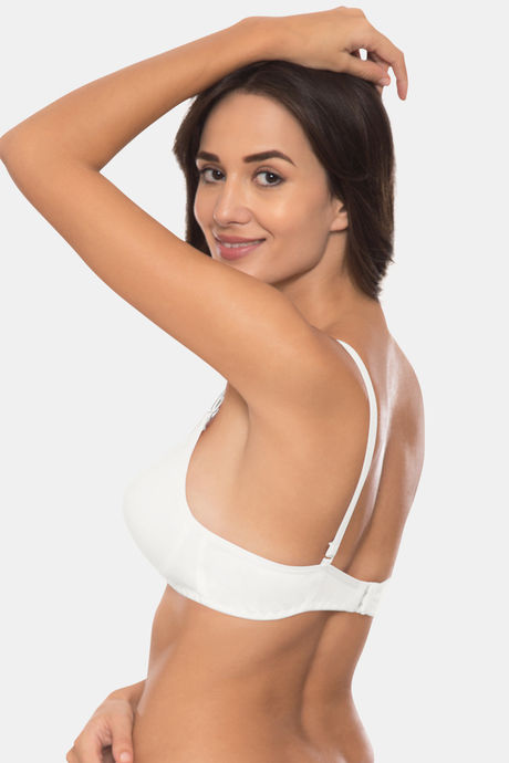 Komli Double Layered Non-Wired Medium Coverage T-Shirt Bra - White — image 3