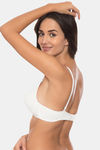 Komli Double Layered Non-Wired Medium Coverage T-Shirt Bra - White — thumbnail 3